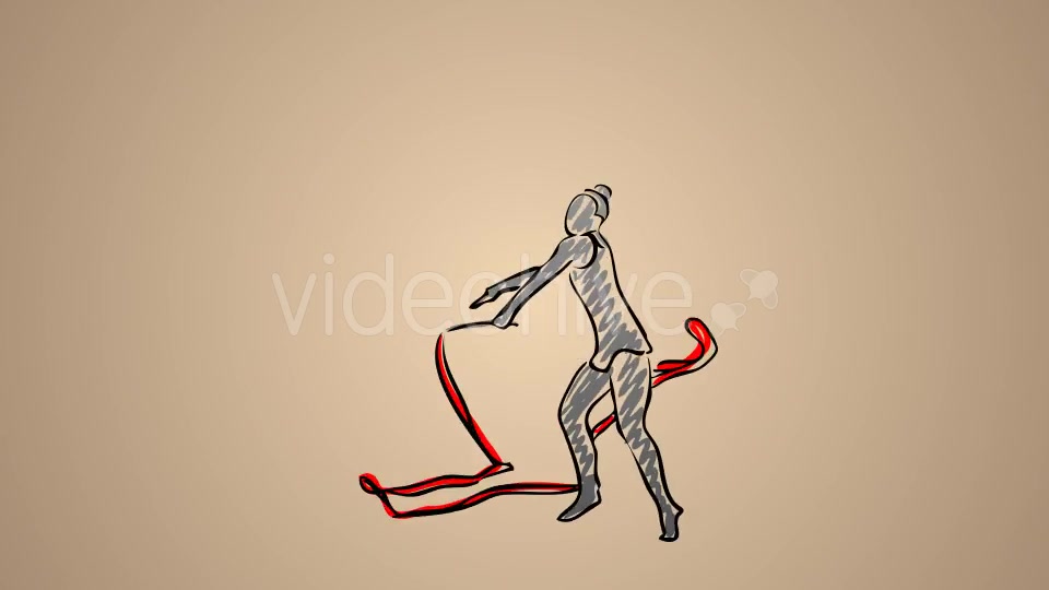 Rhythmic Gymnastics Womens Ribbon 04 Videohive 20755525 Motion Graphics Image 3