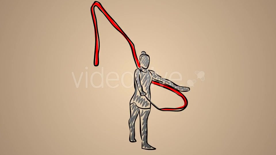 Rhythmic Gymnastics Womens Ribbon 06 Videohive 20755629 Motion Graphics Image 3