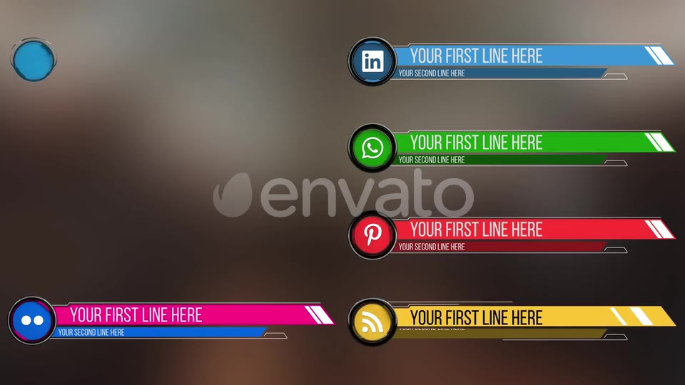 Rings Social Media Lower Thirds (4K) Videohive 23936465 Motion Graphics Image 2