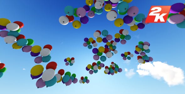 Rising balloons - 19831297 Videohive Download