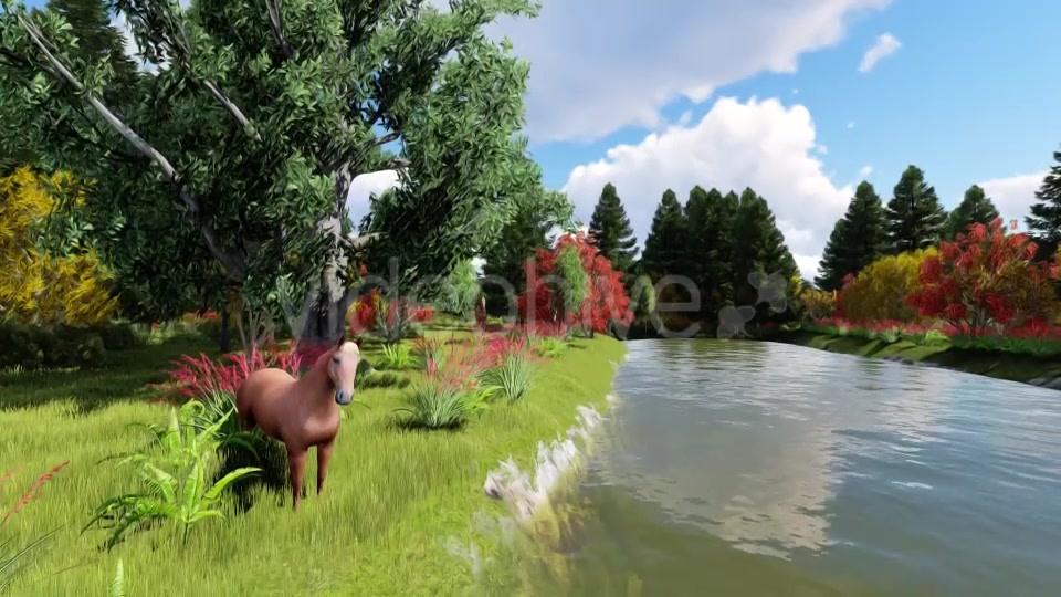 River Horse Matte Painting Videohive 17195768 Motion Graphics Image 5