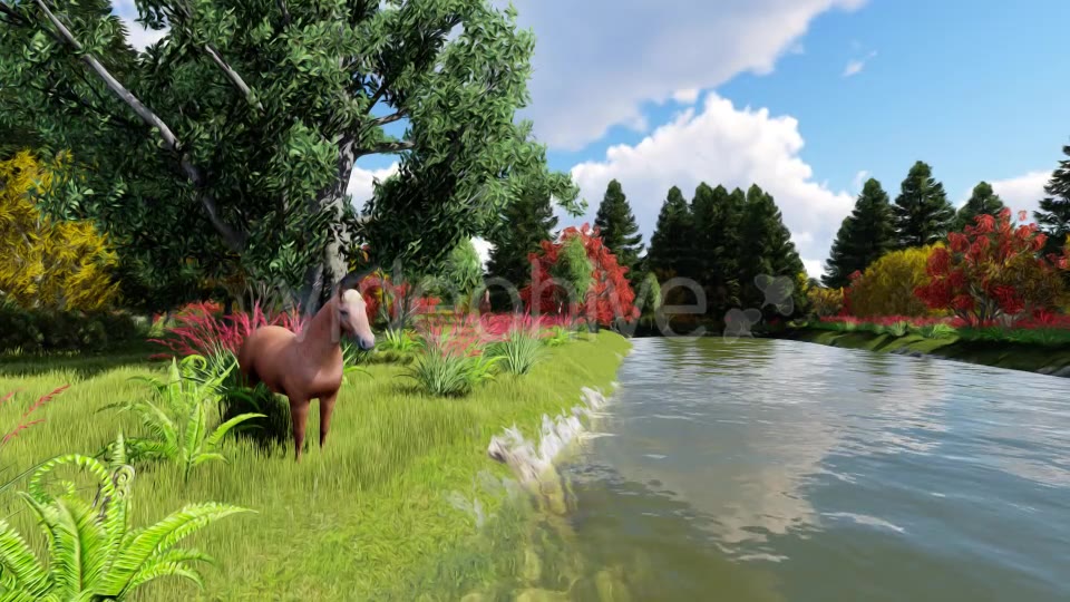 River Horse Matte Painting Videohive 17195768 Motion Graphics Image 6