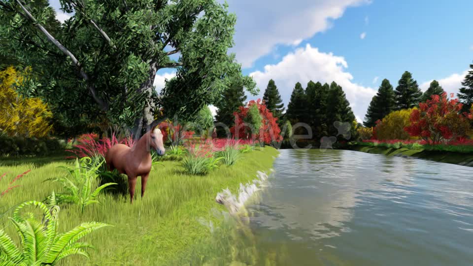 River Horse Matte Painting Videohive 17195768 Motion Graphics Image 7