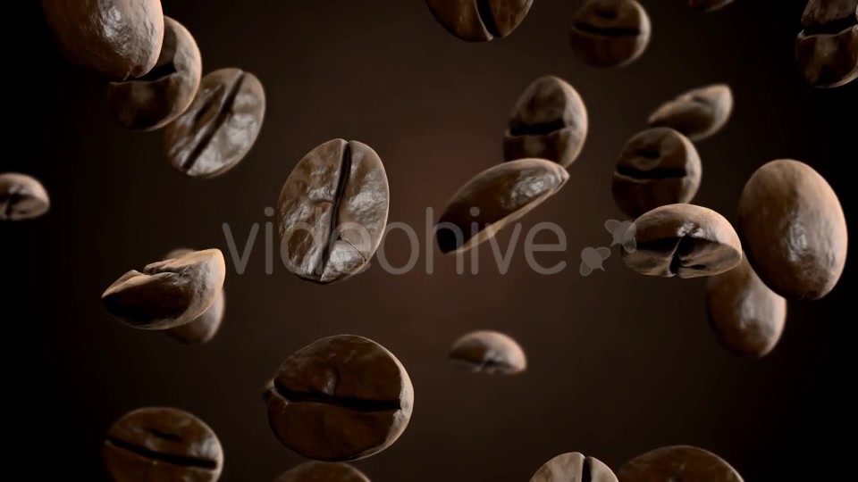 Roasted Coffee Beans Falling Down Videohive 8515465 Motion Graphics Image 10