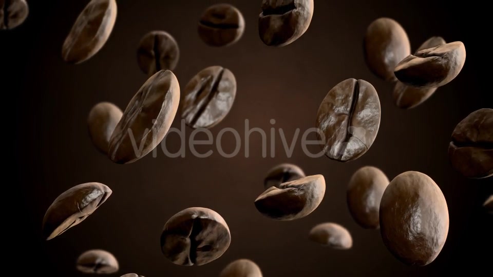 Roasted Coffee Beans Falling Down Videohive 8515465 Motion Graphics Image 5