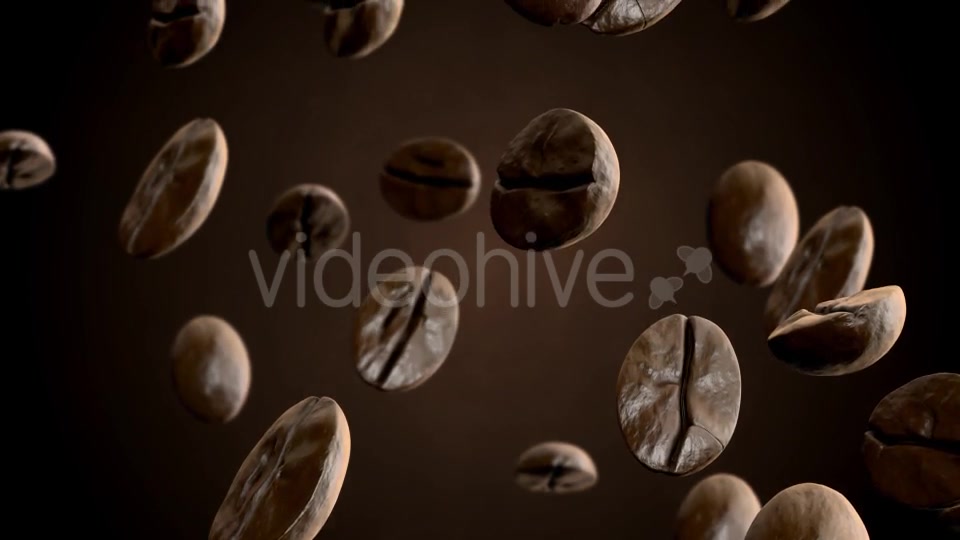 Roasted Coffee Beans Falling Down Videohive 8515465 Motion Graphics Image 6