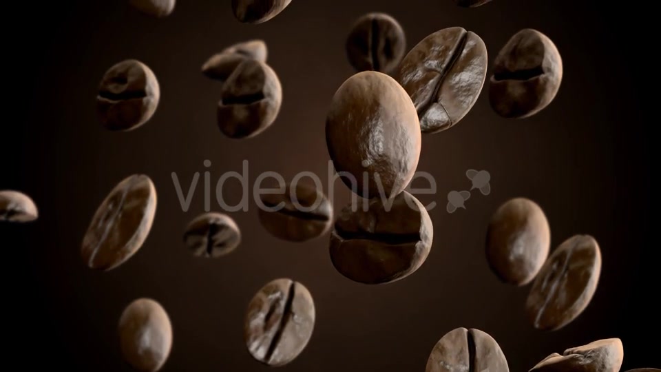 Roasted Coffee Beans Falling Down Videohive 8515465 Motion Graphics Image 7