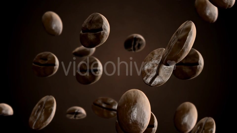 Roasted Coffee Beans Falling Down Videohive 8515465 Motion Graphics Image 8