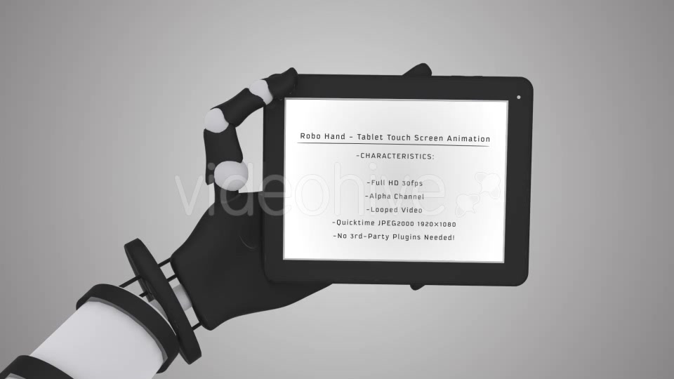 Robo Hand Tablet Touch Screen Animation Videohive 11307600 Motion Graphics Image 3