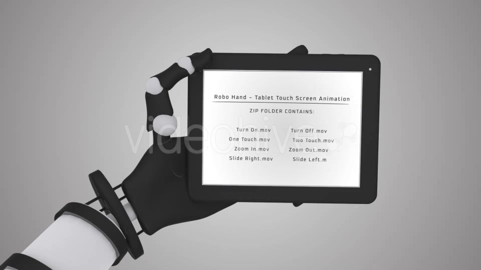 Robo Hand Tablet Touch Screen Animation Videohive 11307600 Motion Graphics Image 4