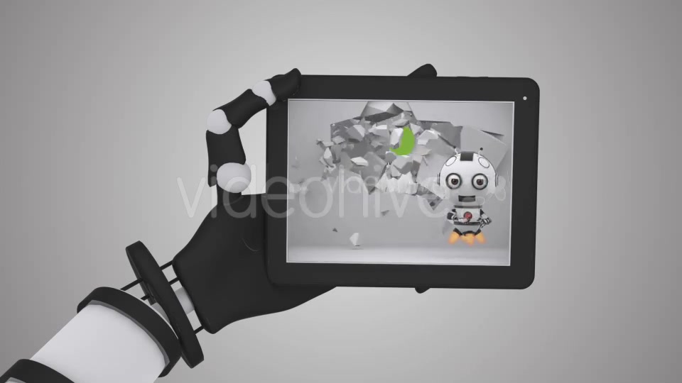 Robo Hand Tablet Touch Screen Animation Videohive 11307600 Motion Graphics Image 8
