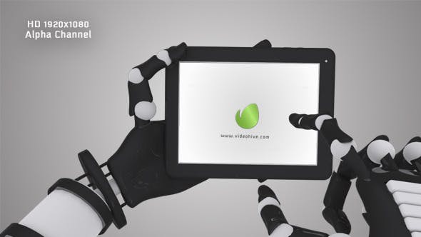 Robo Hand Tablet Touch Screen Animation - 11307600 Download Videohive