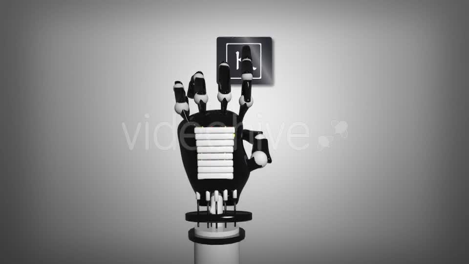 Robotic Hand Touch Screen Animation Videohive 9325325 Motion Graphics Image 1