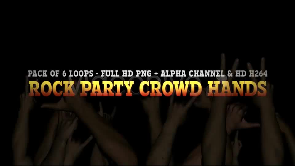 Rock Party Crowd Hands 6 VJ Loops Videohive 5132658 Motion Graphics Image 1