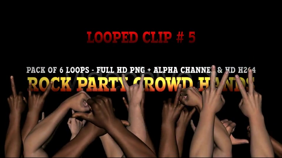 Rock Party Crowd Hands 6 VJ Loops Videohive 5132658 Motion Graphics Image 10