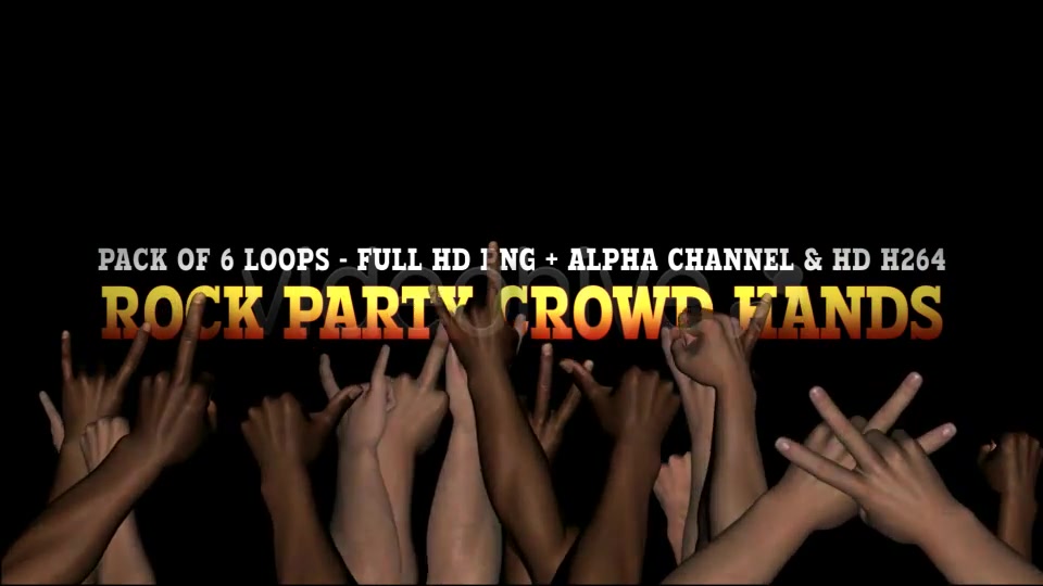 Rock Party Crowd Hands 6 VJ Loops Videohive 5132658 Motion Graphics Image 11