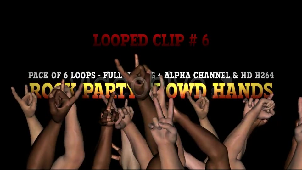 Rock Party Crowd Hands 6 VJ Loops Videohive 5132658 Motion Graphics Image 12