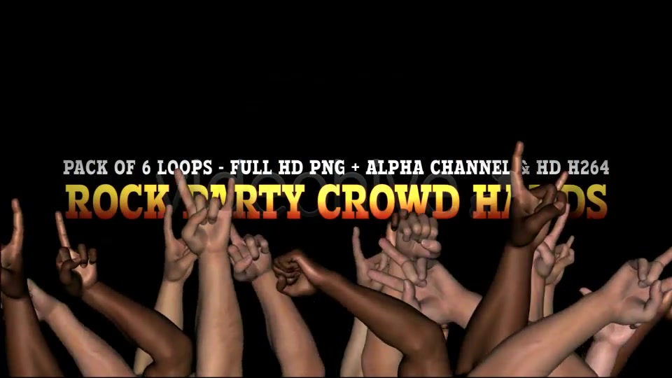 Rock Party Crowd Hands 6 VJ Loops Videohive 5132658 Motion Graphics Image 13