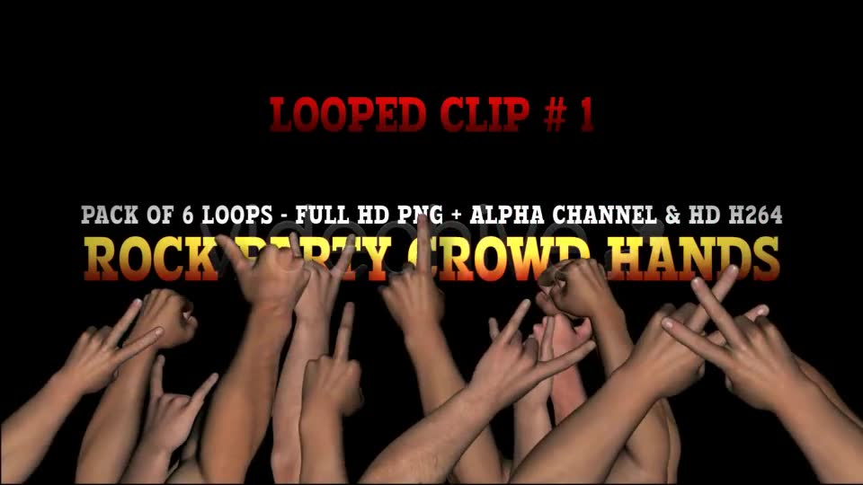Rock Party Crowd Hands 6 VJ Loops Videohive 5132658 Motion Graphics Image 2