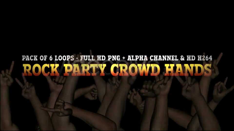Rock Party Crowd Hands 6 VJ Loops Videohive 5132658 Motion Graphics Image 7