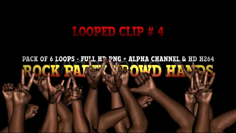 Rock Party Crowd Hands 6 VJ Loops Videohive 5132658 Motion Graphics Image 8