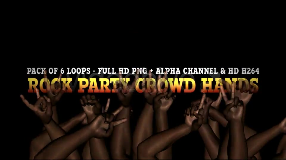 Rock Party Crowd Hands 6 VJ Loops Videohive 5132658 Motion Graphics Image 9