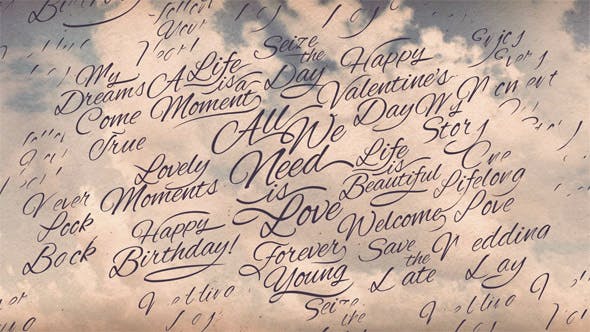 Romantic Calligraphic Titles Background - Download 15006777 Videohive