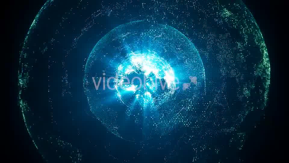 Rotating Blue Earth With Shining Core 4K Videohive 18342896 Motion Graphics Image 10