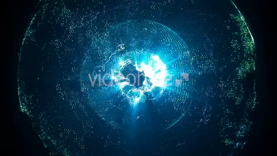 Rotating Blue Earth With Shining Core 4K Videohive 18342896 Motion Graphics Image 2