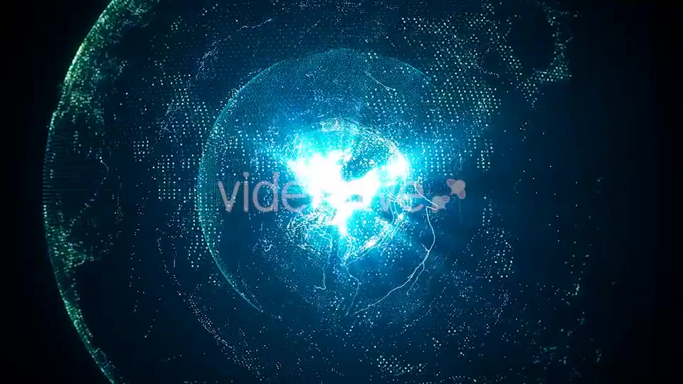 Rotating Blue Earth With Shining Core 4K Videohive 18342896 Motion Graphics Image 3