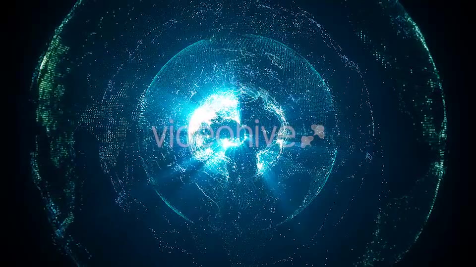 Rotating Blue Earth With Shining Core 4K Videohive 18342896 Motion Graphics Image 6