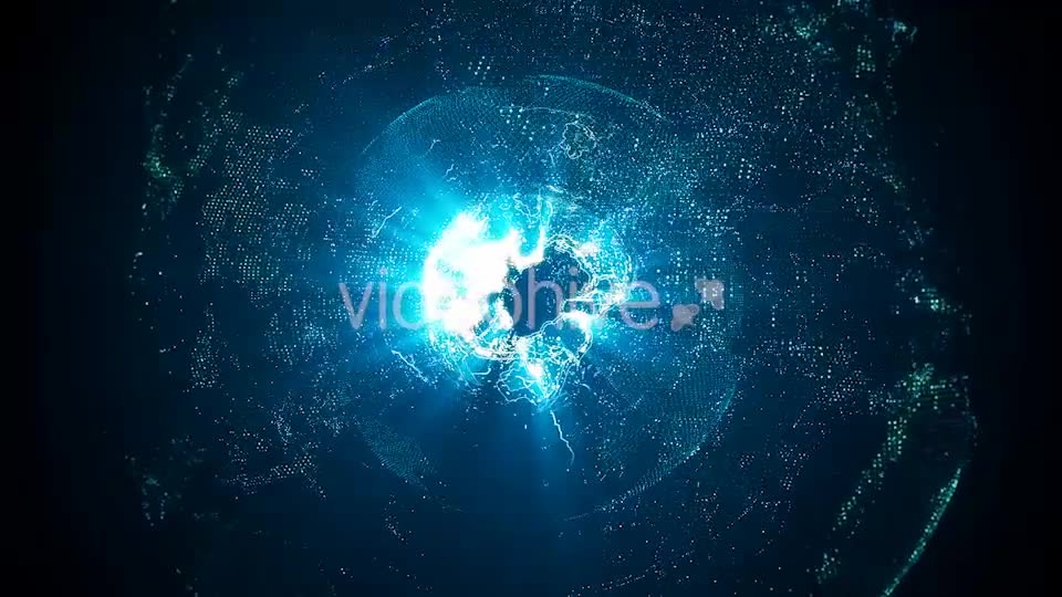 Rotating Blue Earth With Shining Core 4K Videohive 18342896 Motion Graphics Image 7