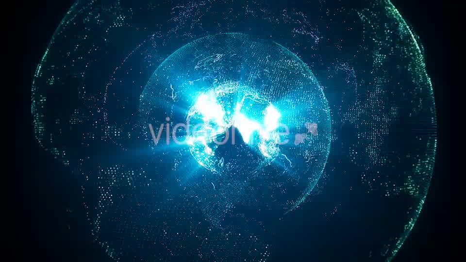 Rotating Blue Earth With Shining Core 4K Videohive 18342896 Motion Graphics Image 9