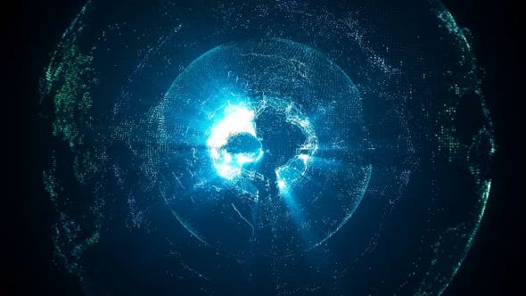 Rotating Blue Earth With Shining Core - Videohive 18669039 Download