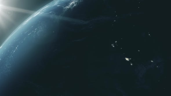 Rotating Earth Globe View From Space - Videohive Download 19511897