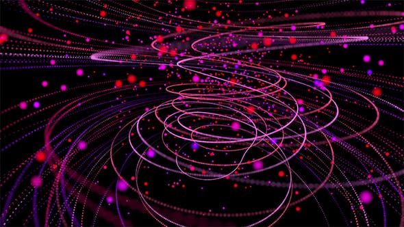 Rotating Purple Lines and Particles - Download Videohive 19999119