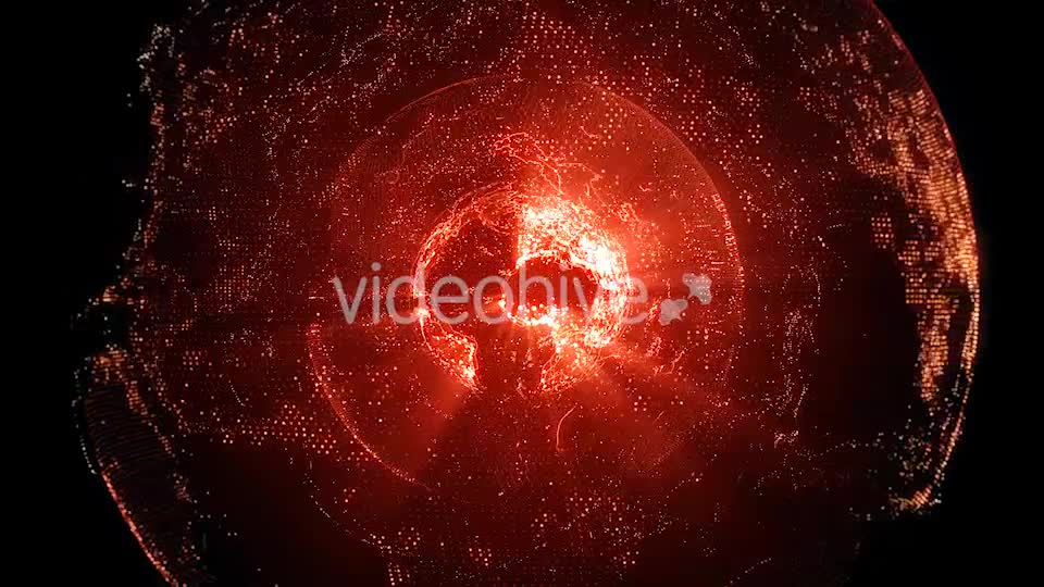 Rotating Red Earth With Shining Core Videohive 18669330 Motion Graphics Image 1