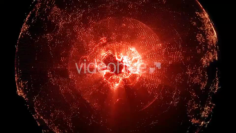 Rotating Red Earth With Shining Core Videohive 18669330 Motion Graphics Image 2