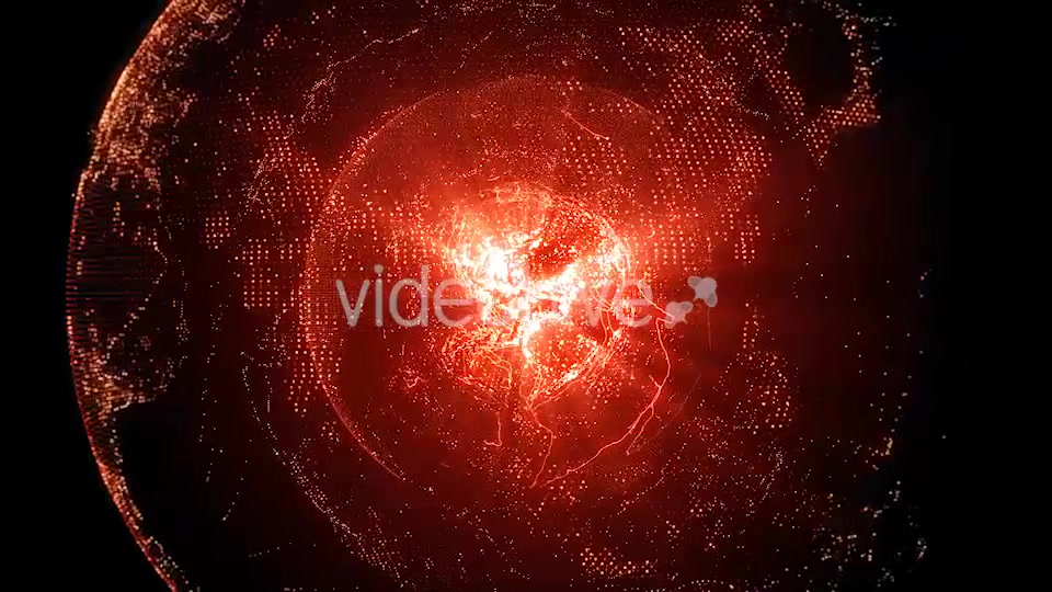 Rotating Red Earth With Shining Core Videohive 18669330 Motion Graphics Image 3