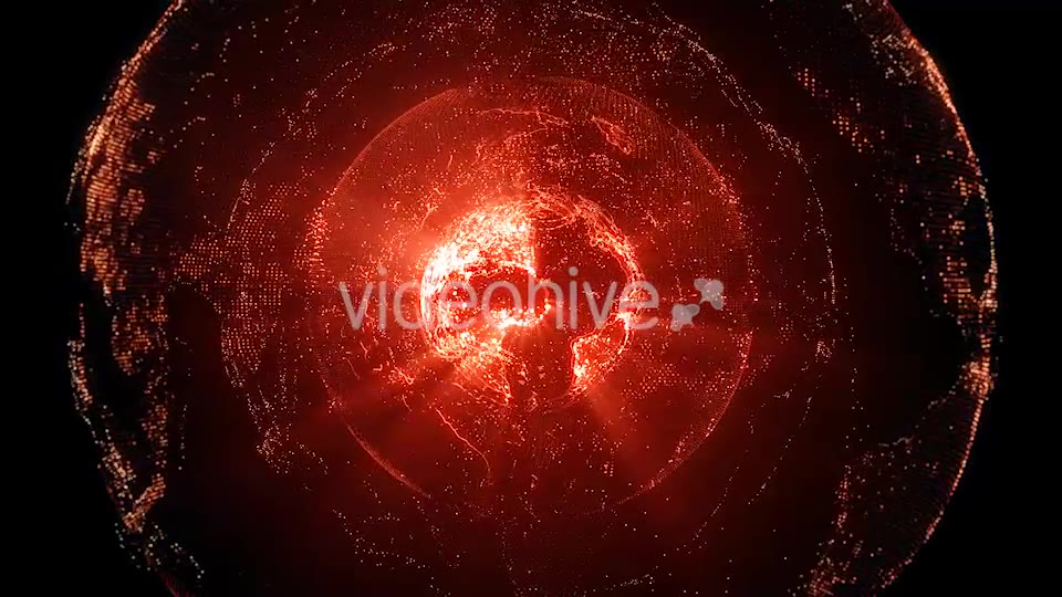 Rotating Red Earth With Shining Core Videohive 18669330 Motion Graphics Image 6