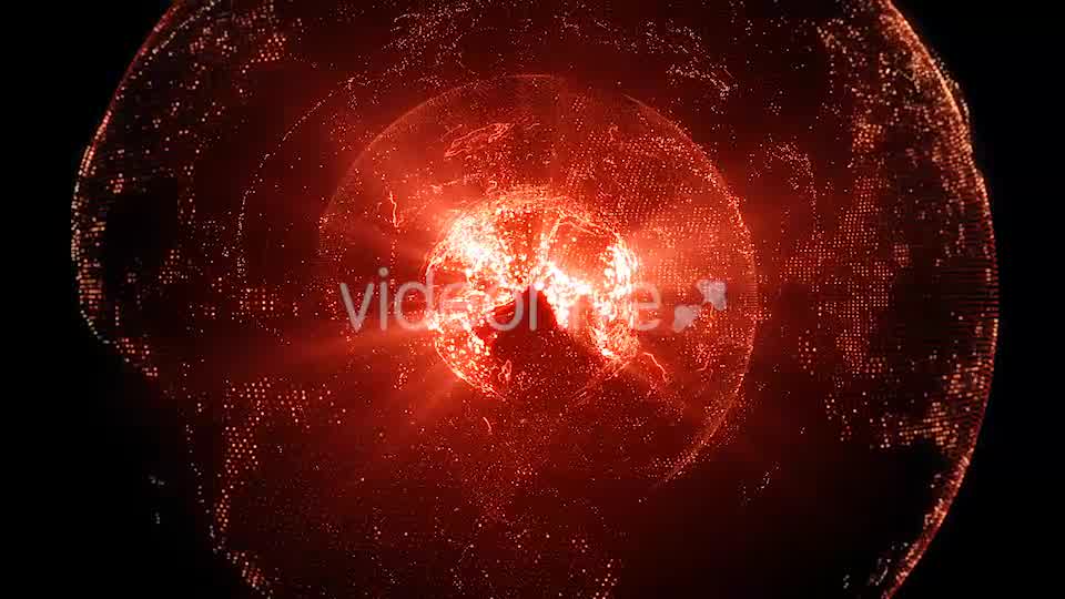 Rotating Red Earth With Shining Core Videohive 18669330 Motion Graphics Image 9