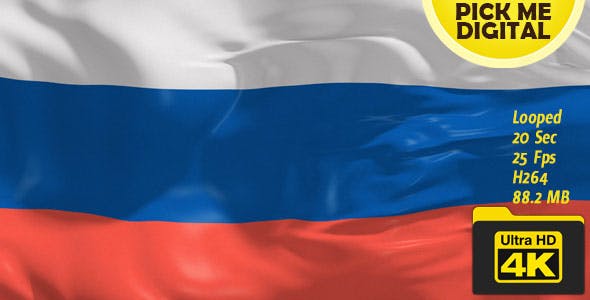 Russia Flag 4K - 20364960 Download Videohive