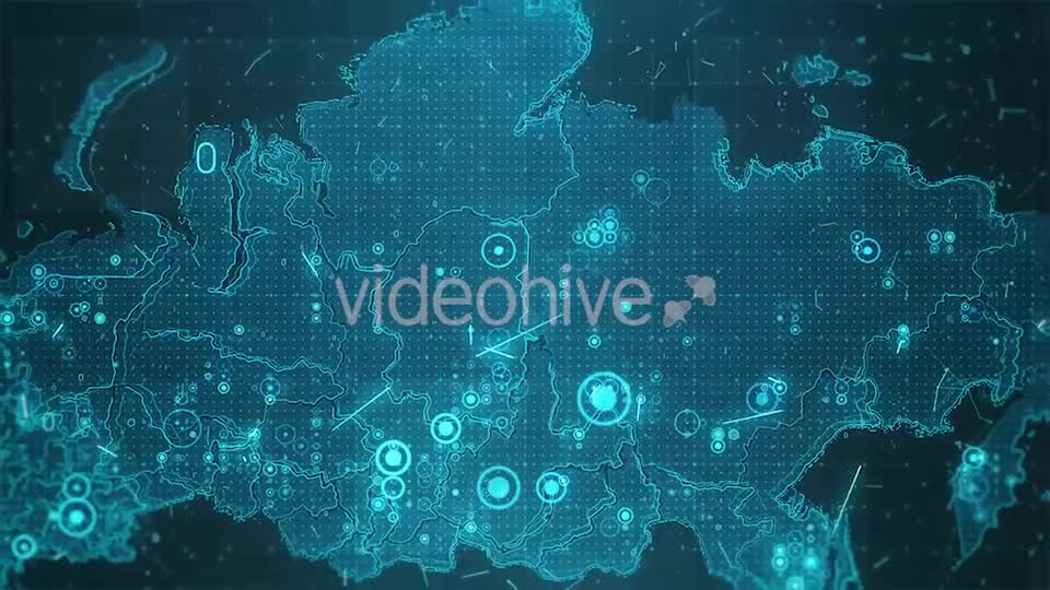 Russia Map Background Cities Connections 4K Videohive 18271353 Motion Graphics Image 1
