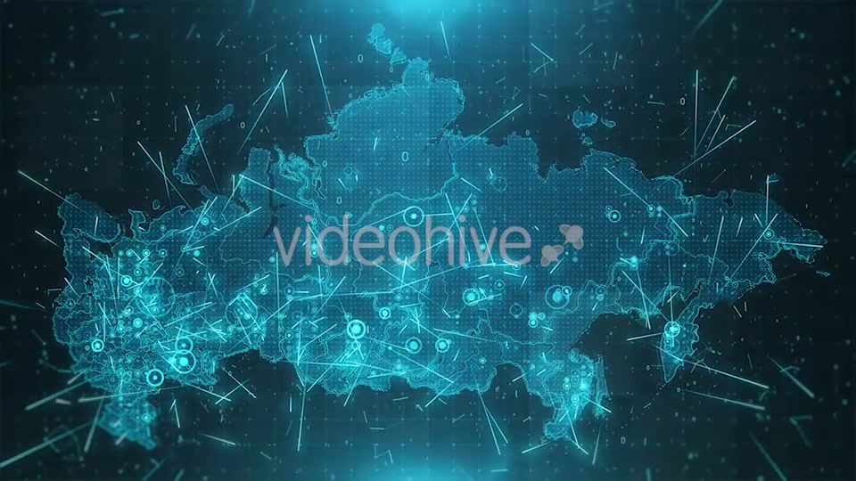 Russia Map Background Cities Connections 4K Videohive 18271353 Motion Graphics Image 4