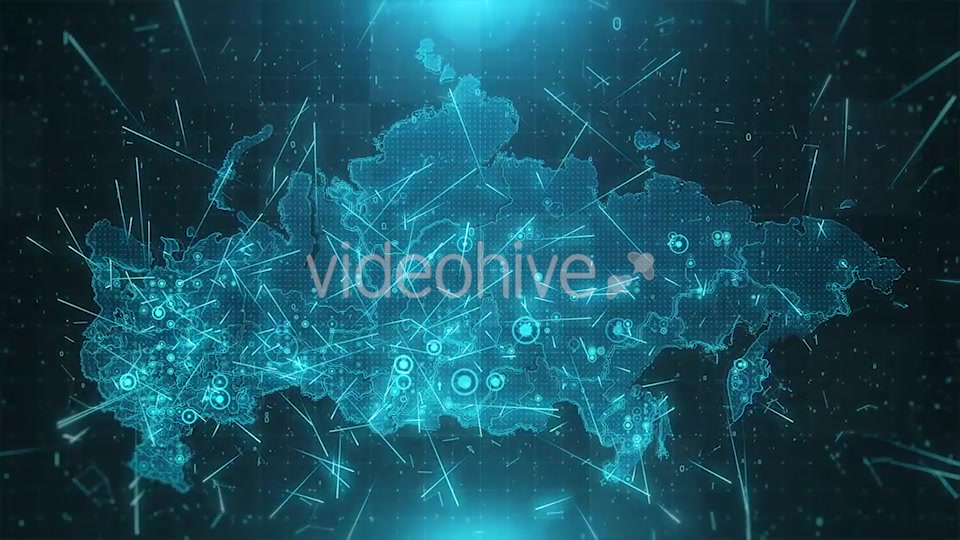 Russia Map Background Cities Connections 4K Videohive 18271353 Motion Graphics Image 5