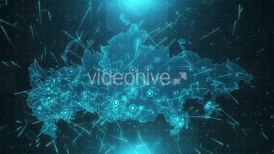 Russia Map Background Cities Connections 4K Videohive 18271353 Motion Graphics Image 6