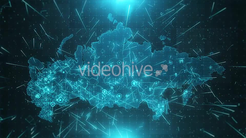 Russia Map Background Cities Connections 4K Videohive 18271353 Motion Graphics Image 7