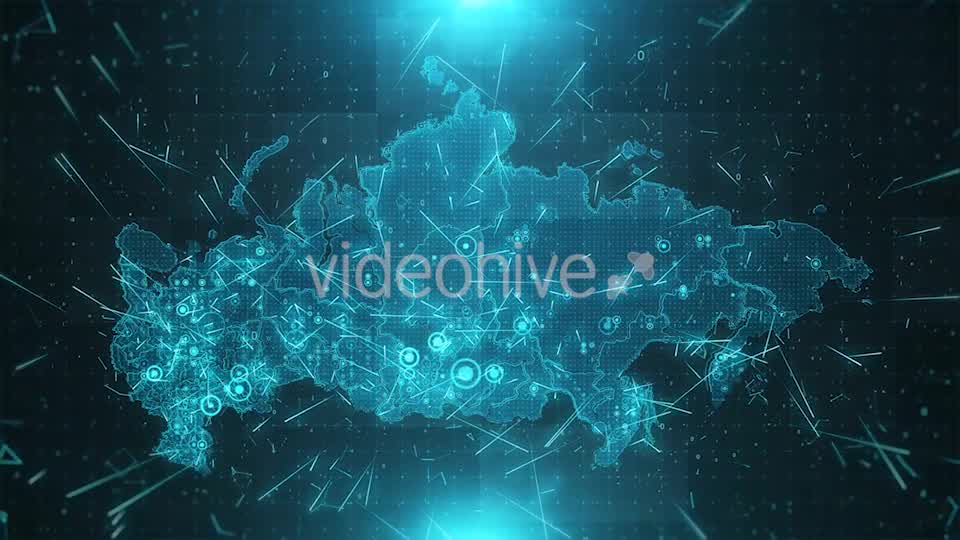 Russia Map Background Cities Connections 4K Videohive 18271353 Motion Graphics Image 8