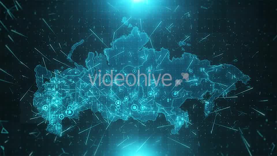 Russia Map Background Cities Connections 4K Videohive 18271353 Motion Graphics Image 9
