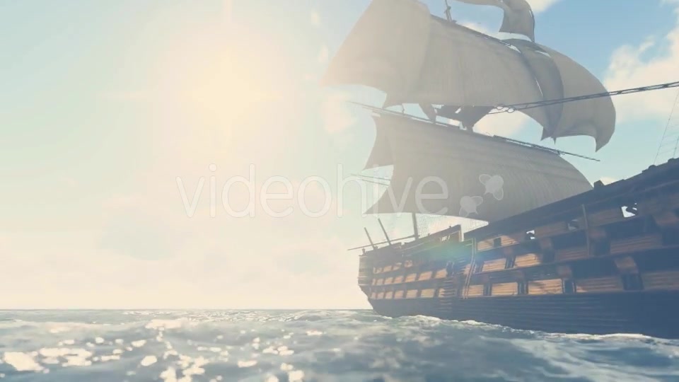Sailing Galleon Sunny Videohive 16824557 Motion Graphics Image 5